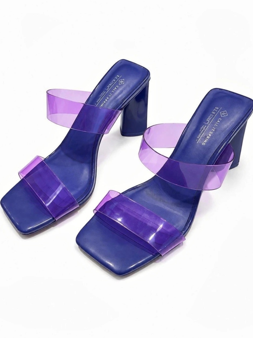 Call It Spring Purple Slide Heels size 6.5